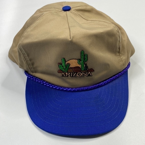Vintage Nissun Arizona Cactus Trucker Brown Hat - Picture 1 of 10